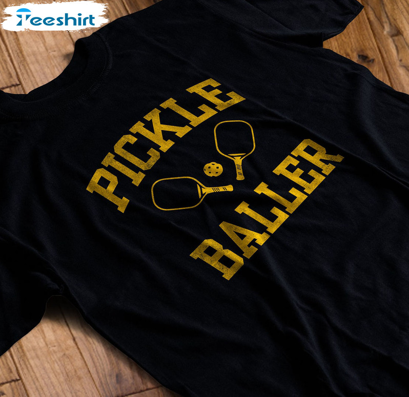 Pickle Baller Vintage Shirt, Pickleball Unisex T-shirt Long Sleeve