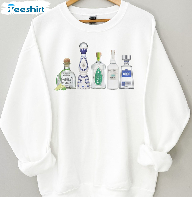 Tequila Trending Sweatshirt, Tequila Bottles Unisex Hoodie Crewneck