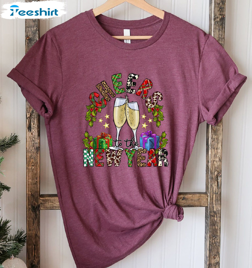 Cheers To The New Year 2023 Shirt, Vintage New Year's Eve Tee Tops Short Sleeve