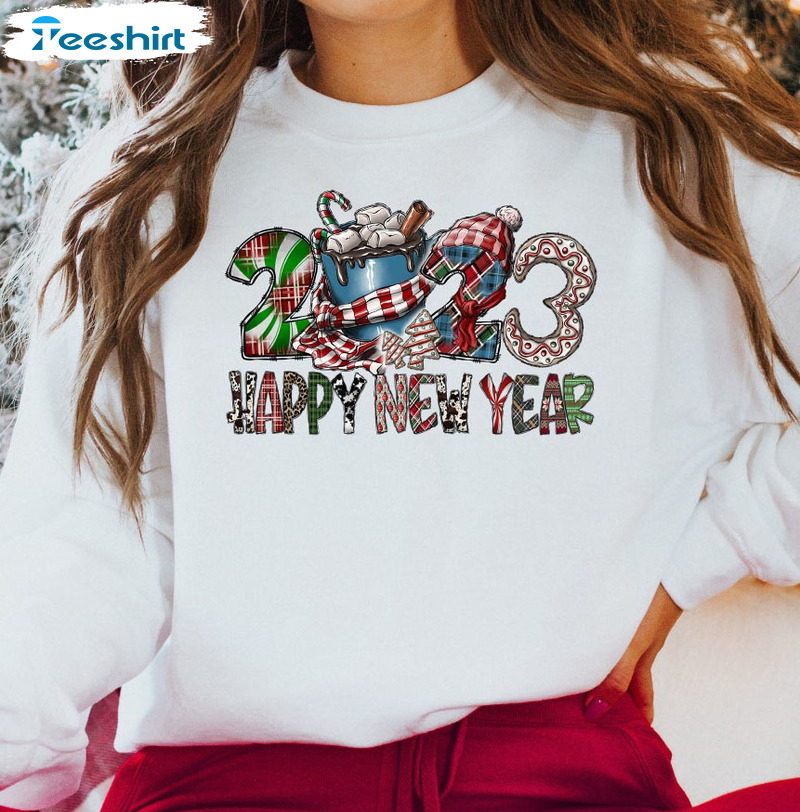 Happy New Year 2023 Shirt, Funny Matching Unisex Hoodie Crewneck