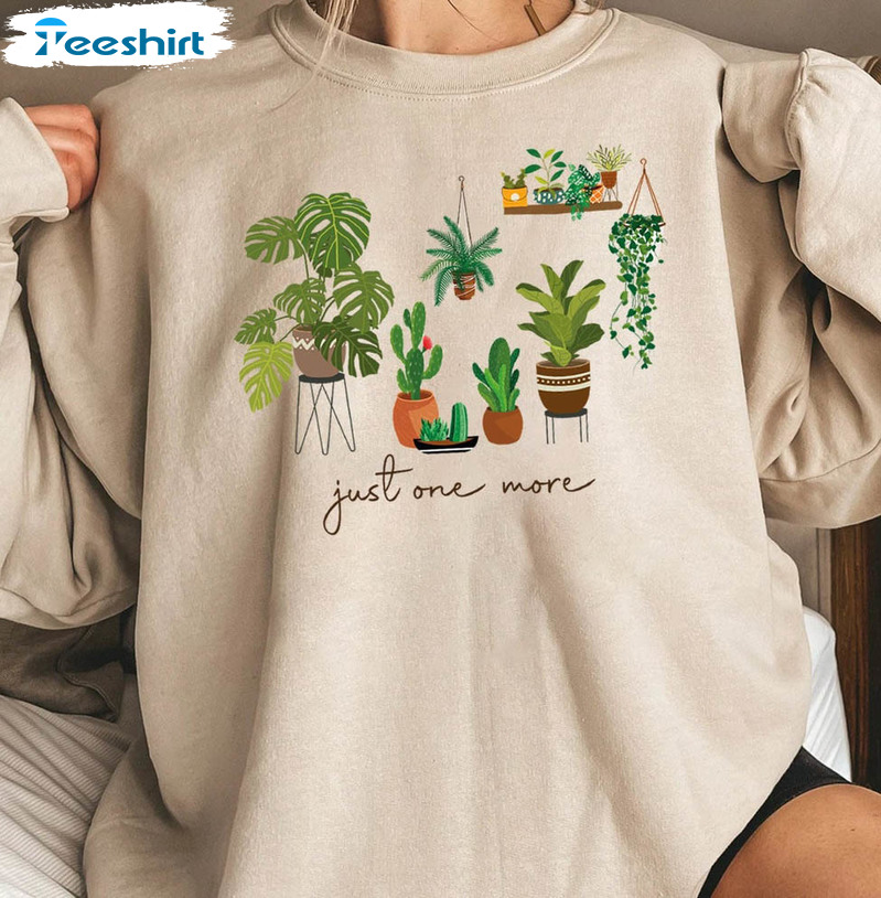 Just One More Plant Shirt, Gardening Vintage Short Sleeve Tee Tops