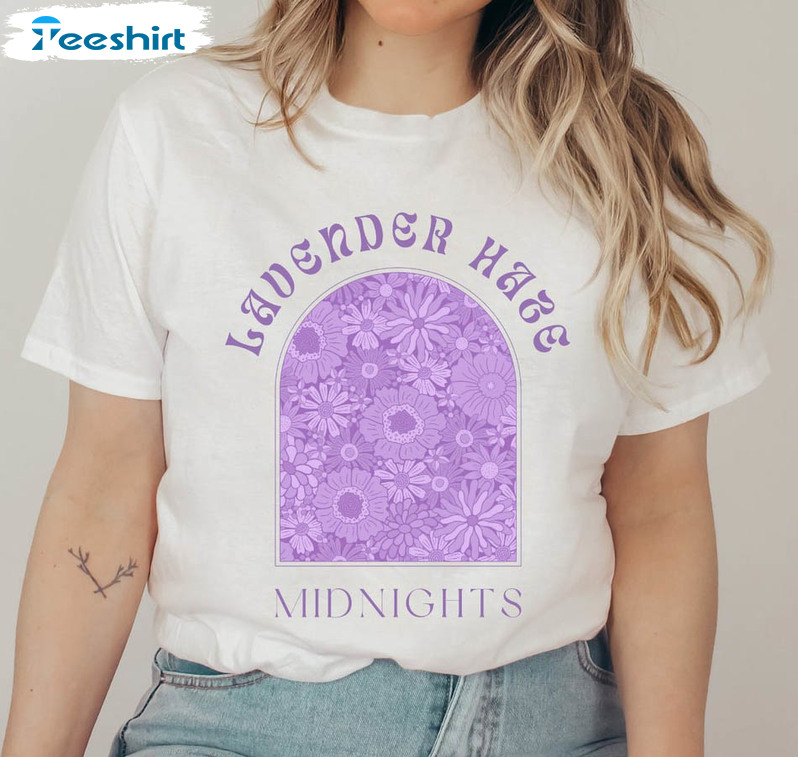Lavender Haze Midnights Shirt, Lavendar Lyrics Trending Sweater Short Sleeve