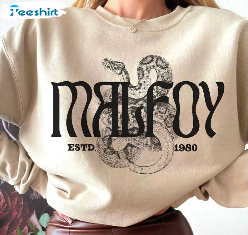 Malfoy ESTD 1980 Shirt, Dark Arts Malfoy Tee Tops Unisex T-shirt