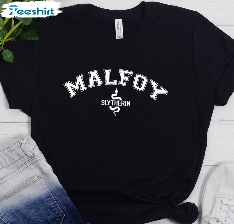 Malfoy Sweatshirt, Slytherin Wizard Short Sleeve Tee Tops