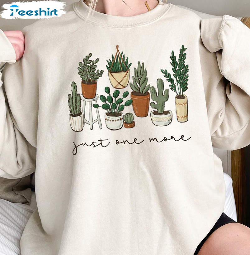 Just One More Vintage Shirt, Crazy Plant Lady Tee Tops Short Sleeve