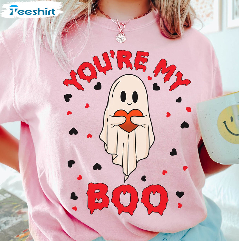 You're My Boo Shirt, Valentine Ghost Unisex Hoodie Long Sleeve