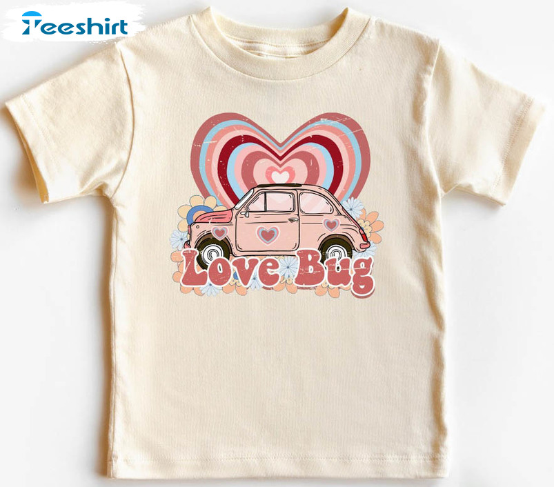 Love Bug Shirt, Valentine Rainbow Tee Tops Unisex Hoodie