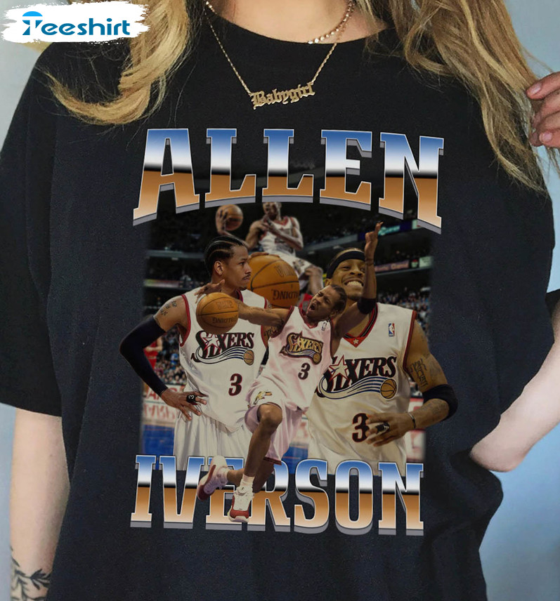 Allen Iverson Vintage Shirt, Basketball Trending Unisex Hoodie Crewneck