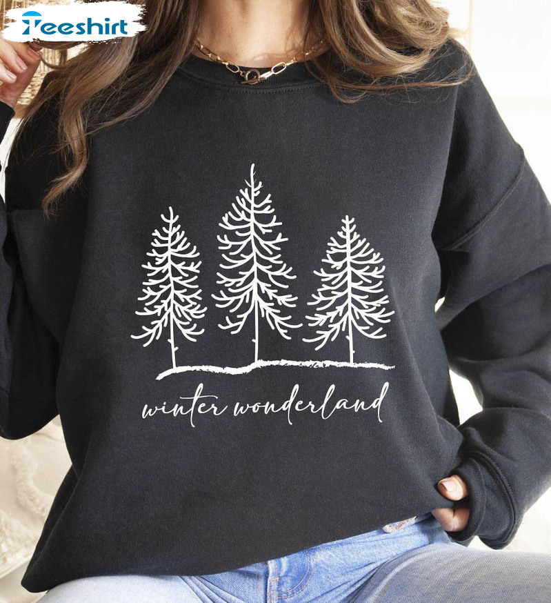 Winter Wonderland Shirt, Christmas Tree Tee Tops Unisex Hoodie