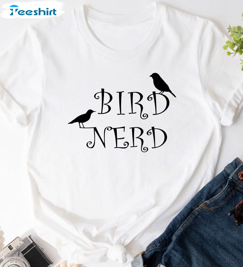 Bird Nerd Vintage Shirt, Birdwatching Trending Short Sleeve Hoodie