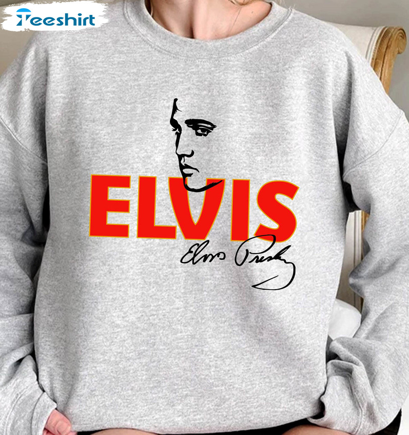 Vintage Elvis King Of Rock Crewneck Elvis Presley Elvis Gift Elvis Lyrics  Elvis Movie Jailhouse Rock