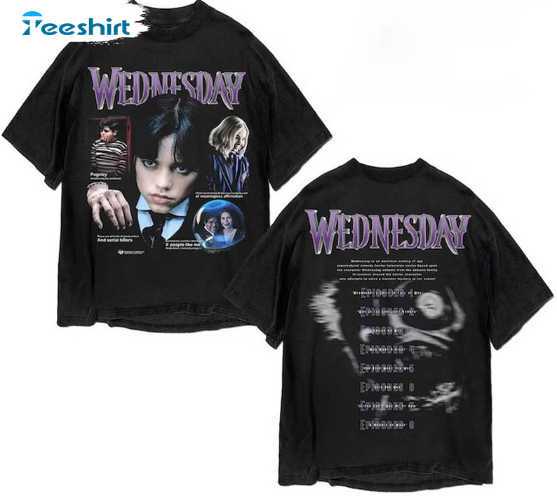 Wednesday Addams Shirt, Vintage Addams Family Unisex Hoodie Tee Tops