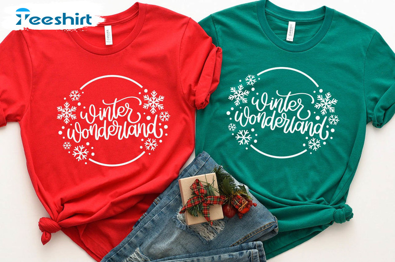 Winter Wonderland Christmas Shirt, Family Matching Crewneck Unisex Hoodie