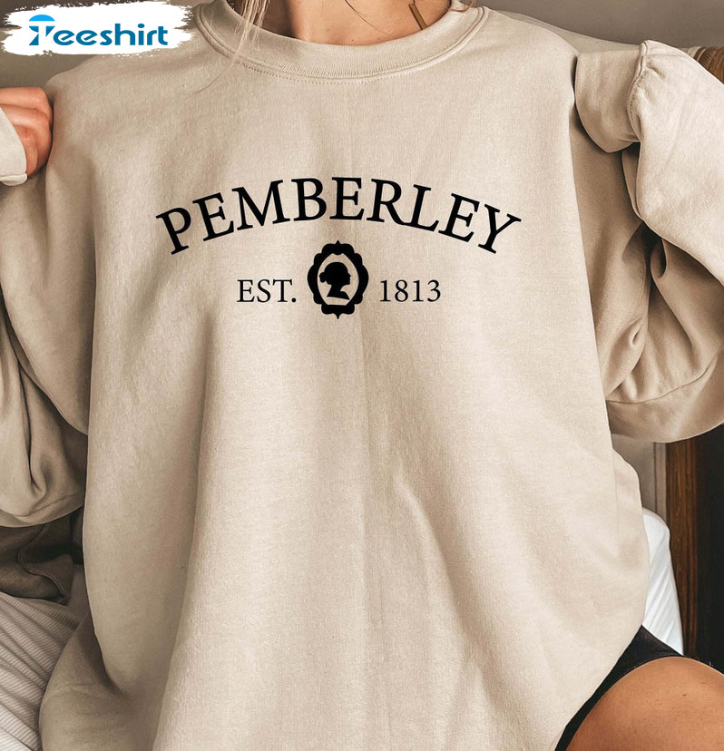 Pemberley EST 1813 Shirt, Jane Austen Trending Short Sleeve Tee Tops