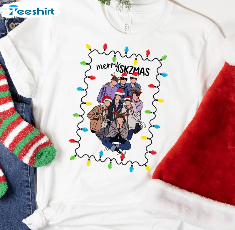 Stray Kids Christmas Shirt, Merry Skzmas Trending Unisex Hoodie Tee Tops