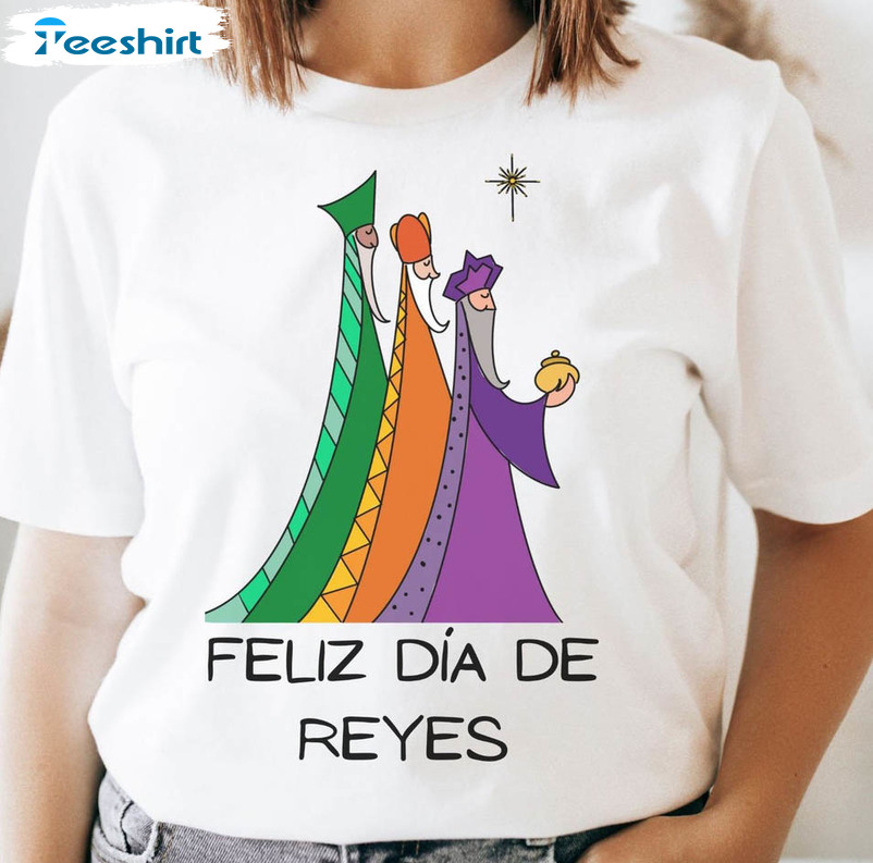 Feliz Dia De Reyes Vintage Shirt, Feliz Navidad Sweatshirt Short Sleeve