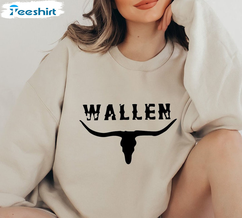 Wallen Western Sweatshirt, Cowboy Trending Hoodie Long Sleeve