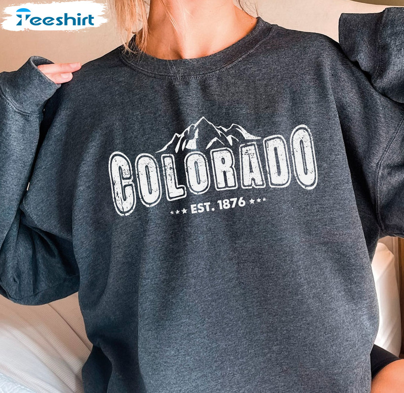 Colorado EST 1876 Shirt, Trending Long Sleeve Sweatshirt