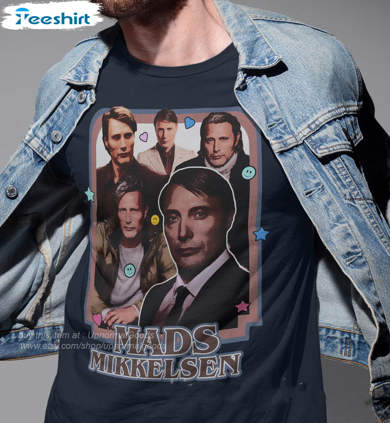 Mads Mikkelsen Shirt, Actress Funny Actor Long Sleeve Tee Tops