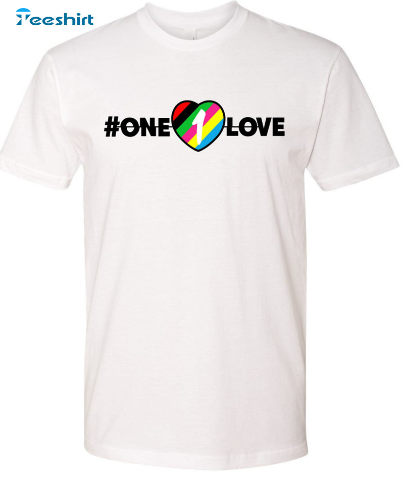 One Love Armband Shirt, Lgbtq Holiday Unisex Hoodie Short Sleeve