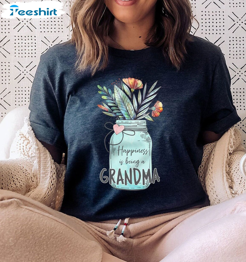 Happiness Is Being A Great Grandma Shirt, Mothers Day Vintage Unisex T-shirt Short Sleeve