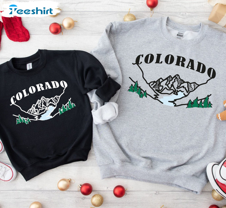 Colorado Vintage Sweatshirt, Colorado Mountain Unisex T-shirt Short Sleeve