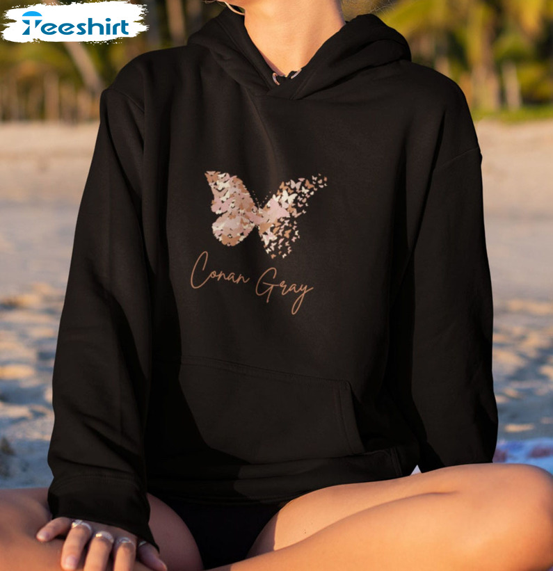 Conan Gray Butterfly Shirt, World Tour 2022 Superache Long Sleeve Hoodie