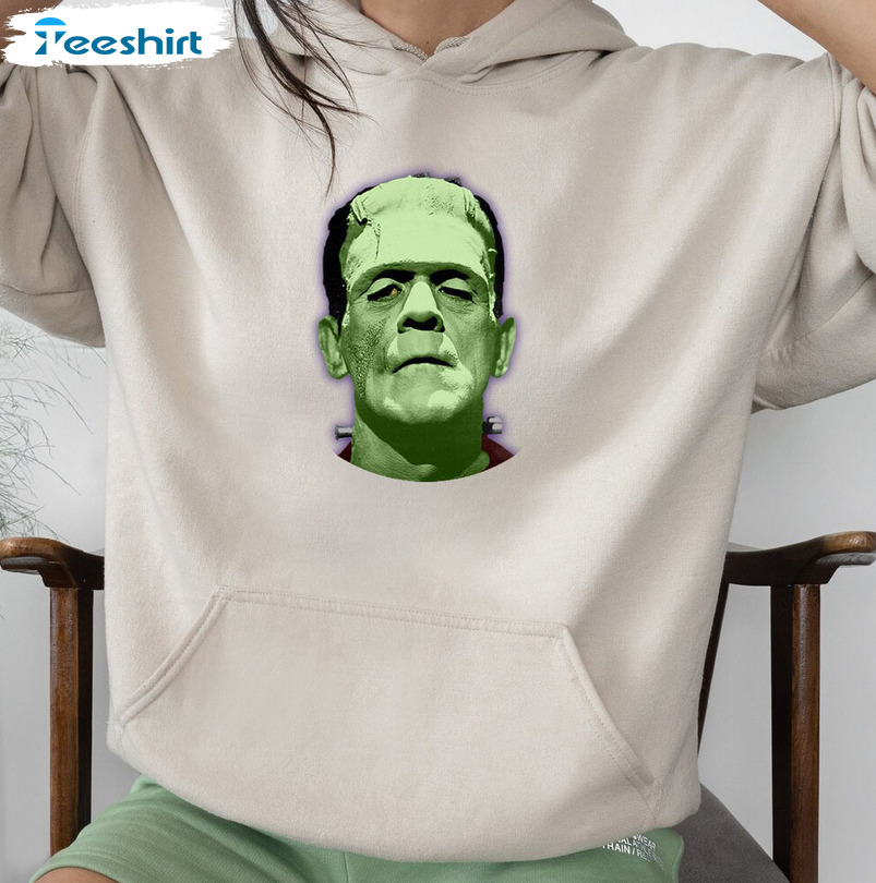 Monsters Frankenstein Vintage Shirt, Addams Family Christmas Unisex T-shirt Long Sleeve