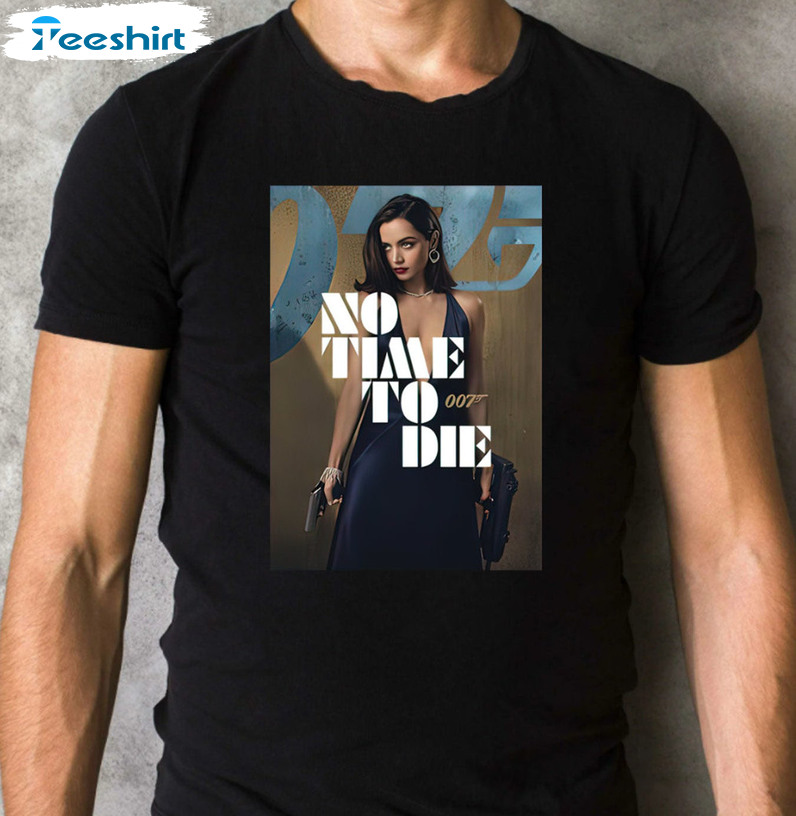 No Time To Die Trending Shirt, James Bond Long Sleeve Crewneck