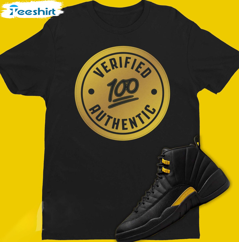 Verified Authentic Shirt, Black Taxi Jordan 12 Crewneck Sweater