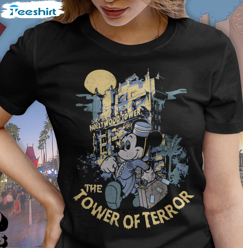 Tower Of Terror Shirt, Vintage Hollywood Studios Long Sleeve Tee Tops