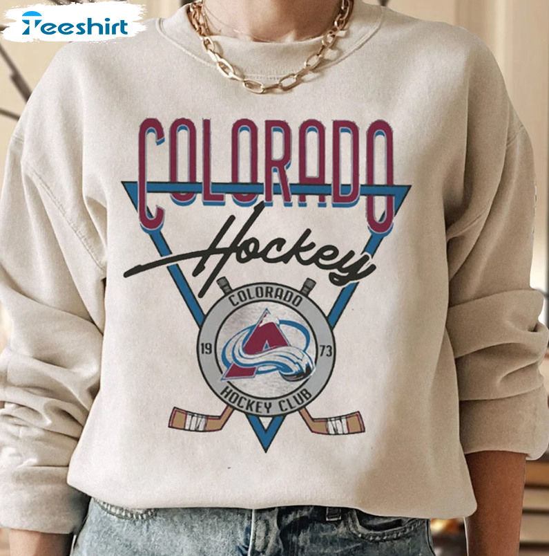 Colorado Avalanche Sweatshirt, Hockey Short Sleeve Tee Tops