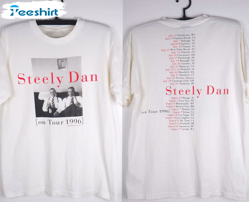 Steely Dan Tour Shirt, Dan Rock Band 90s Tour Hoodie Short Sleeve