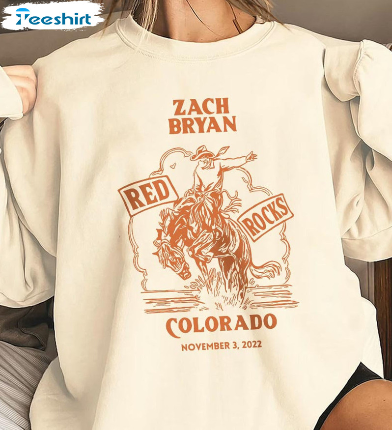 Zach Bryan Colorado Shirt, Bryan Red Rocks Unisex Hoodie Crewneck