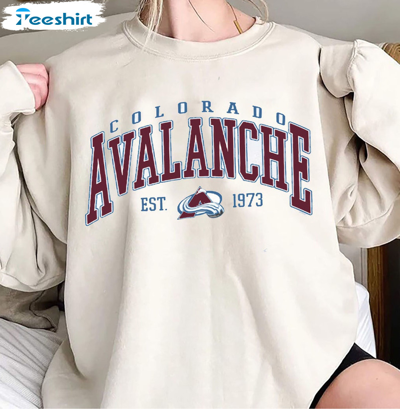 Colorado Avalanche Hockey Club Vintage 90s Printed Sweatshirt - Trends  Bedding