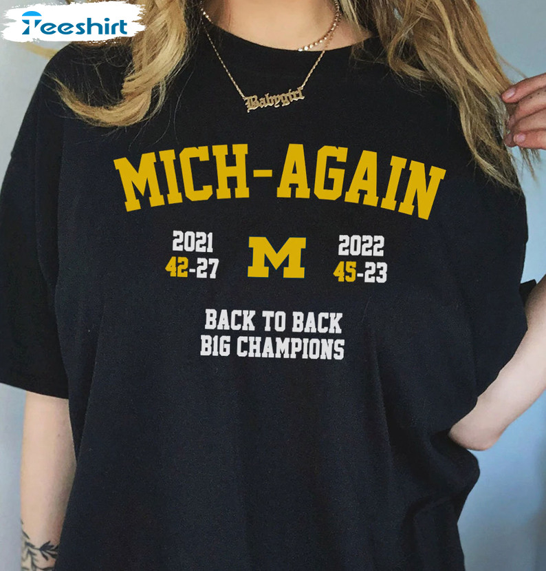 Michigan Football Shirt, University Football Back To Back Sweater Unisex Hoodie