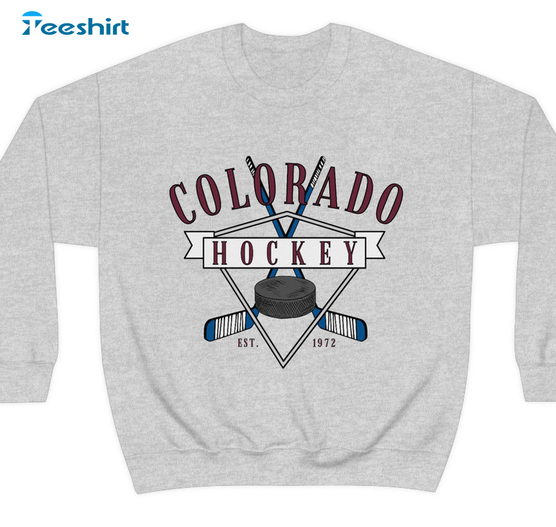 Retro Colorado Avalanche Shirt, Vintage Hockey Short Sleeve Crewneck
