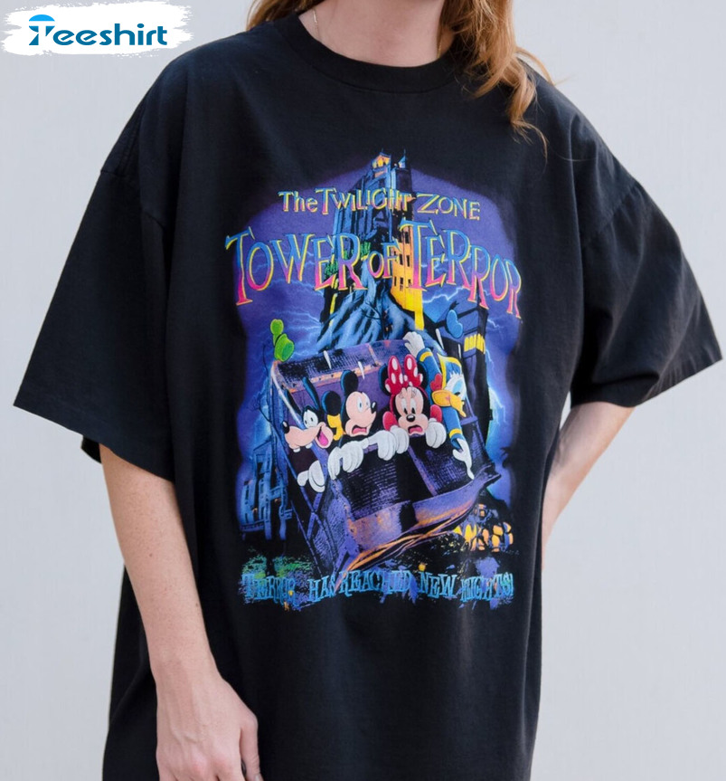 The Twilight Zone Tower Of Terror Shirt, Vintage Mickeys Tee Tops 