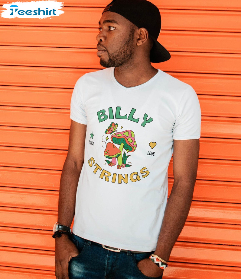 Billy Strings Sweatshirt, Bluegrass Mushroom Unisex T-shirt Short Sleeve