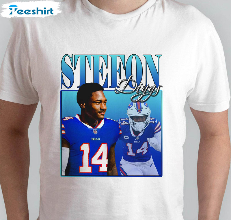 Stefon Diggs Vintage Shirt, Buffalo Football Unisex T-shirt Short Sleeve