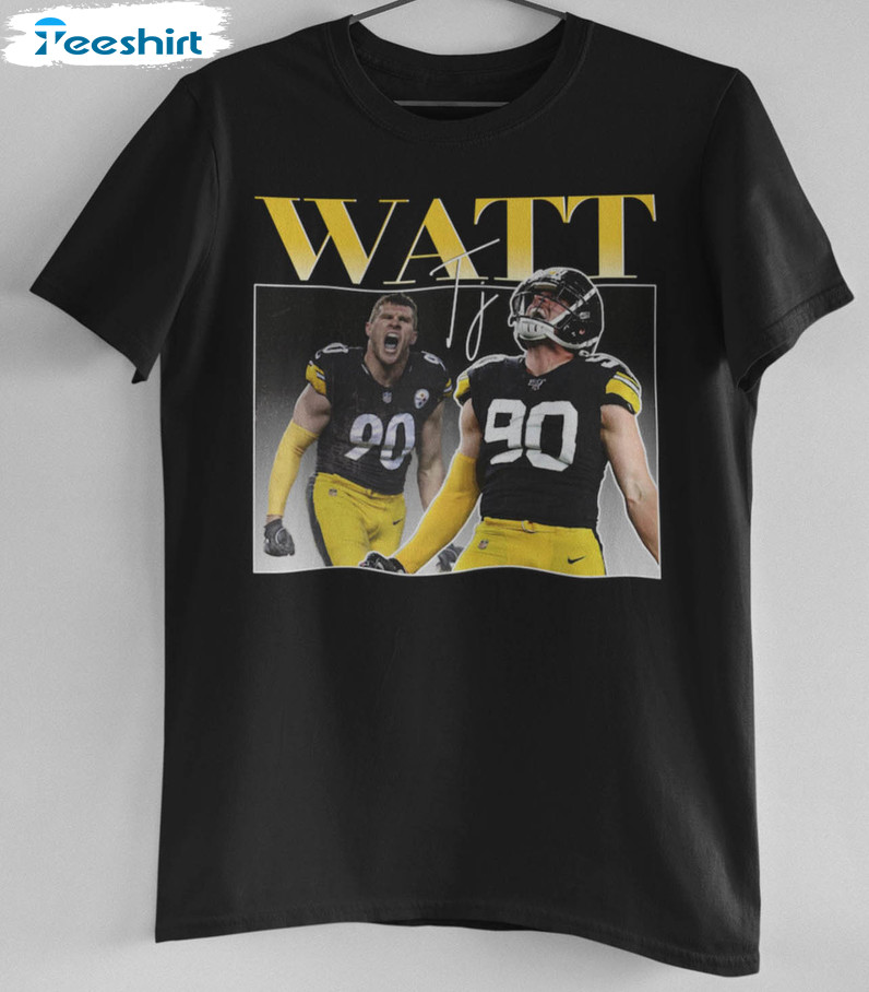 Tj Watt Pittsburg Steelers Shirt, Vintage Sweatshirt Unisex Hoodie