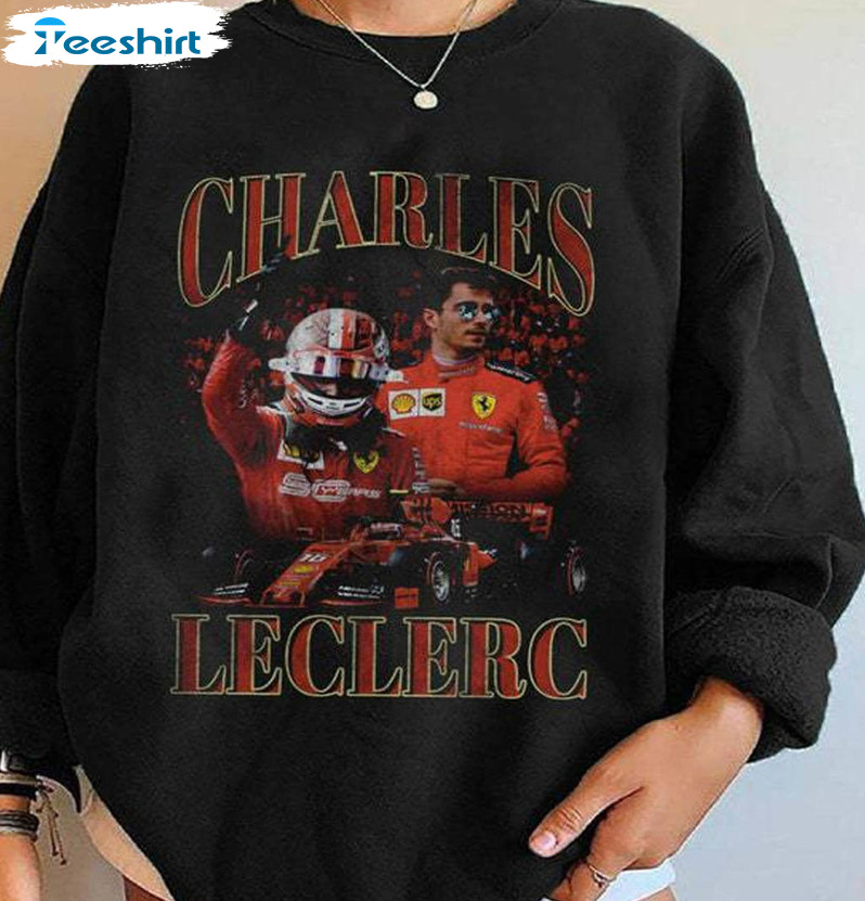 Charles Leclerc Vintage Shirt, Formula 1 Unisex T-shirt Short Sleeve