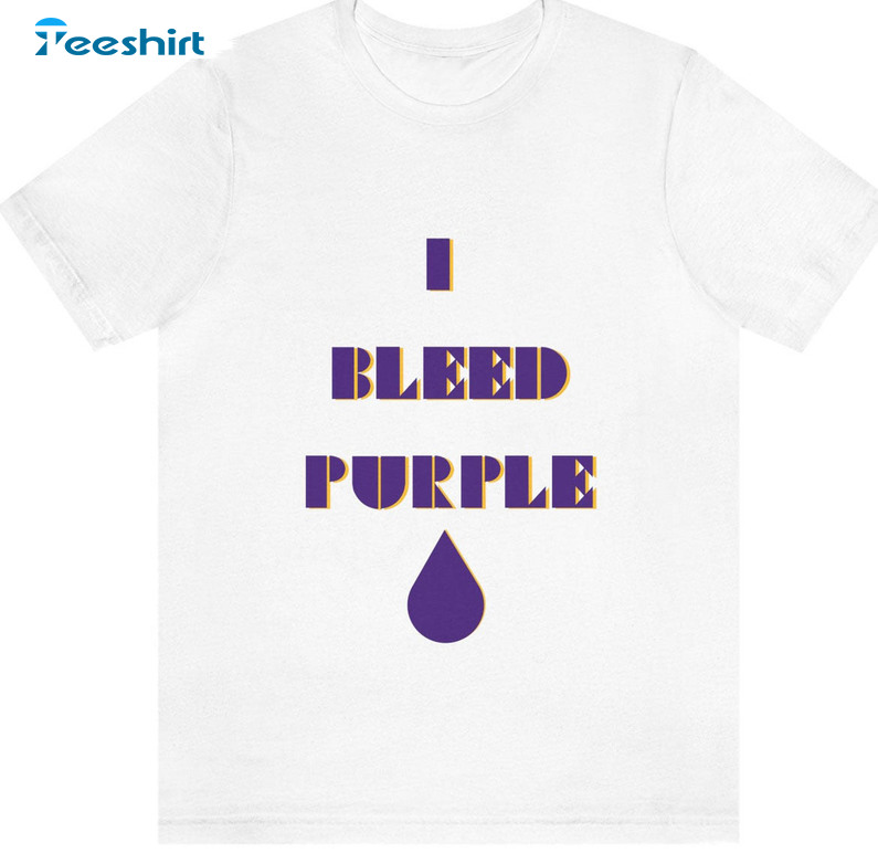 I Bleed Purple Shirt, Minnesota Vikings Unisex Hoodie Short Sleeve