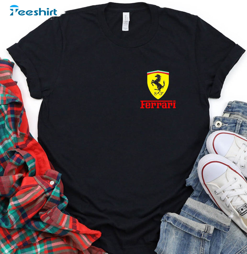 Ferrari Formula 1 Shirt, Vintage Unisex Hoodie Short Sleeve