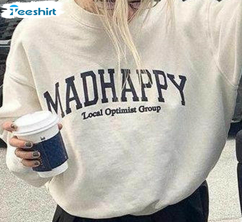 Madhappy Local Optimist Group Shirt, Trendy Long Sleeve Unisex Hoodie