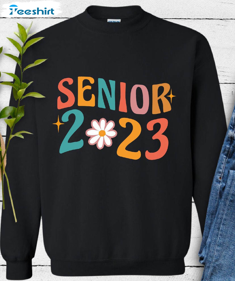 Senior 2023 Vintage Shirt, Class Of 2023 Graduate Crewneck Unisex Hoodie