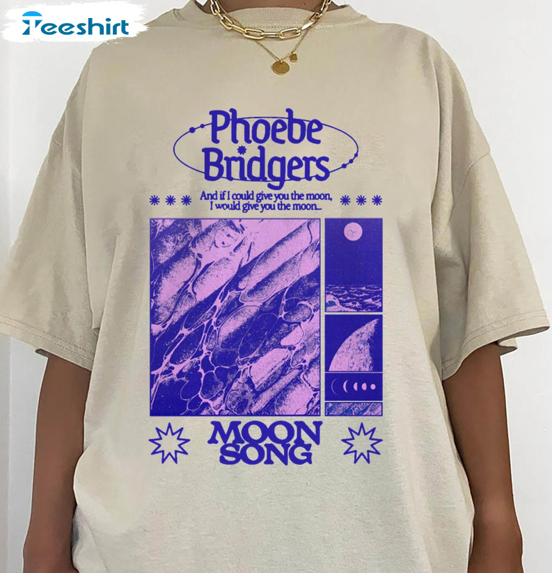 Phoebe Bridgers Shirt, Moons Songs Vintage Tee Tops Unisex Hoodie