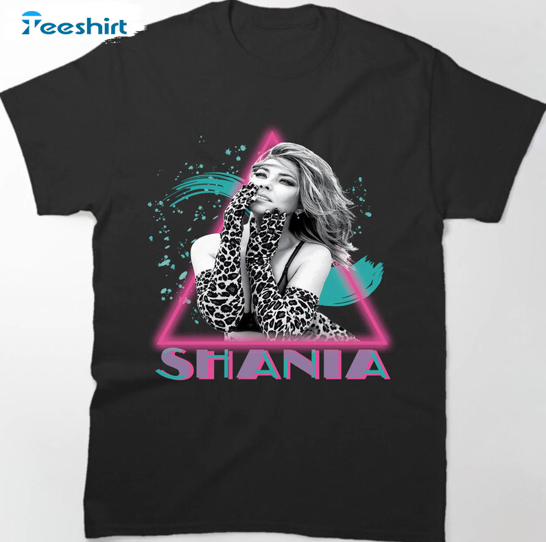 Shania Twain Throwback Neon Unisex T-shirt , Long Sleeve