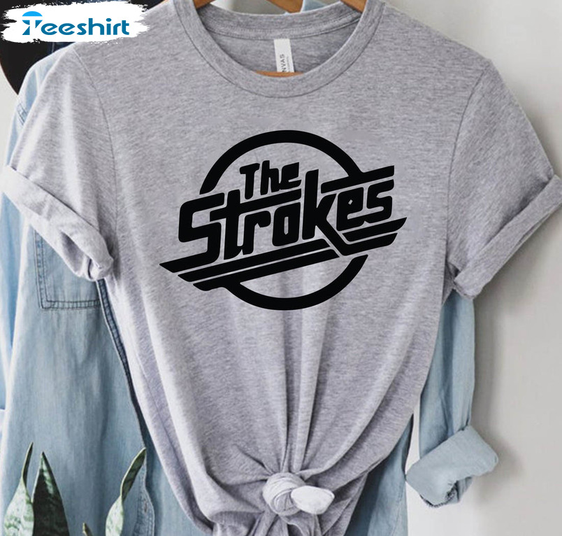 The Strokes Shirt, Music Lovers Rock Band Short Sleeve Crewneck
