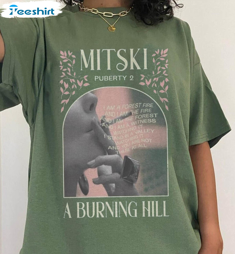 Mitsk A Burning Hill Shirt, Mitsk Tour 2022 Long Sleeve Unisex Hoodie